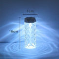 Diamond Crystal Table Lamp, RGB Color Changing Creative Romantic Rose Acrylic LED Light for Bedroom, Living Room, Kids Room, Office. 