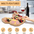 (GREH) French Bulldog Cheese Board, 12Inch Frenchie Charcuterie Boards Extra Large Bamboo Funny Serving Tray Aperitif Platter. 
