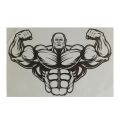 NEXO DECOR Vinyl Bodybuilder Wall Decal Multicolor Self Adhesive Sticker 41 cm x 27 cm. 