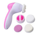 Facial Cleansing Brush, Electric Face Massager, 5 in 1 Portable Facial Pore Cleaner With 5 Brush Heads For Acne, For Gentle Exfoliating, Removing Blackhead. 