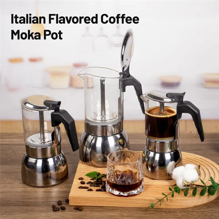 Glass%20Clear%209%20Cup%20Moka%20Pot%20Stainless%20Steel%20Thickened%20Stovetop%20Espresso%20Maker%20Coffee%20Machine%20450ml%2015oz%20Italian%20Design%20-%20Image%203