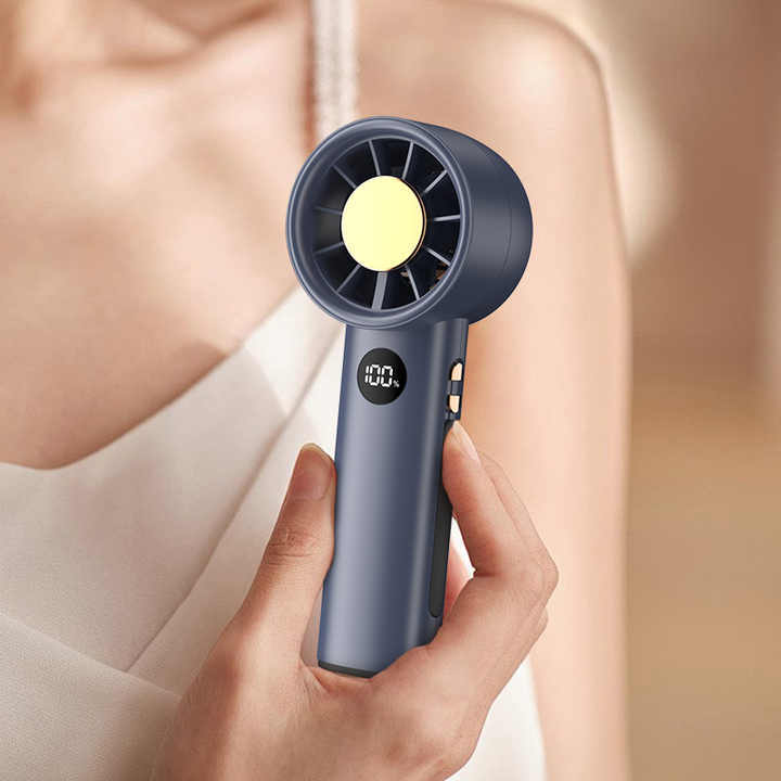 FZM-05 Rechargeable High Speed Mini Fan 100 Level LED Digital Display Steeples Speed Regulation ,Step less High-speed Handheld Fan