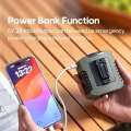 Portable Wearable Waist Ventilator Outdoor Camping Power Bank Cooling Mini 8000mAh Hanging Rechargeable Fan With Night Light. 