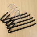 fasdaga Open End Trouser Hangers Slack Hanger with Non-Slip Foam Coated Black 10-Pack. 