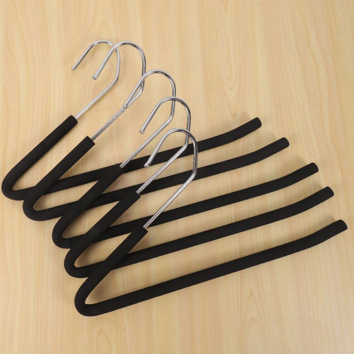 fasdaga%20Open%20End%20Trouser%20Hangers%20Slack%20Hanger%20with%20Non-Slip%20Foam%20Coated%20Black%2010-Pack%20-%20Image%206