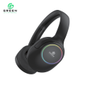 Green Rhythm Headphone | 40mm Driver | Foldable | 20 Hours Playtime | TF Slot | High Definition Sound Quality | Radio Switching | 150 Hours Of Standby Time | RGB Light Effect | 5.3 Bluetooth Version | 6 Months Warranty | Black , Soft Almond & Silver Mist. 