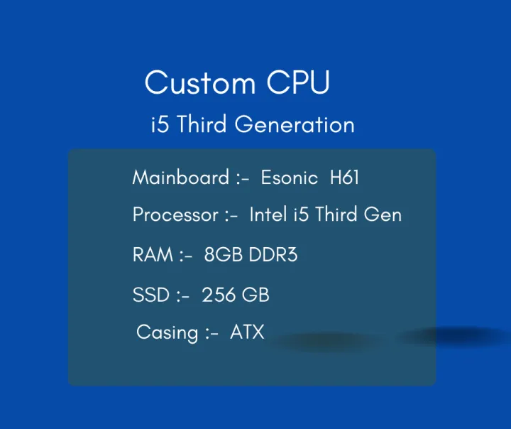 Assembled%20Desktop%20CPU%20%20Core%20i5%203rd%20gen/%208GB%20RAM/%20256GB%20SSD(CPU%20Only)%20-%20Image%202