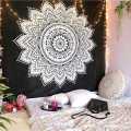 AIOG - Lotus Flower Mandala Tapestry Wall Hanging Cotton Tapestries Bedspread Picnic Beach Throw Blanket Wall Art Hippie Tapestry Bed Cover. 