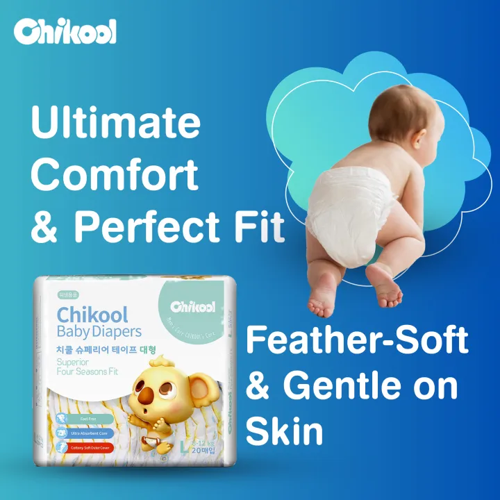 Chikool%20Superior%20Tape%20Diapers%20Large%20Size%20For%208-12%20KG%2020%20Pieces%20-%20Image%203