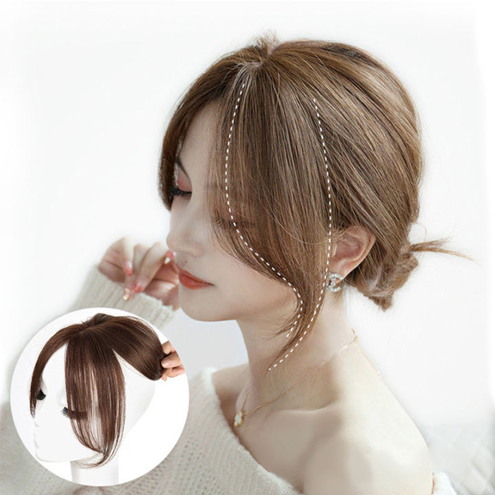 New 3D French Bazi Bangs Wig Piece Natural Traceless Modification Face Shape Mock Human Wig Hair Strand Factory Wholesale