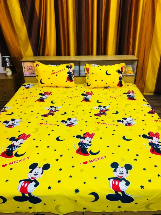 King%20Size%20Mickey%20Mouse%20Printed%20Bedsheet%20With%202%20Pillowcover%20%7C%20Super%20Micro%20Vella%20Material%20Printed%20Bedsheet%20With%202%20Pillow%20Cover%20-%20Image%204