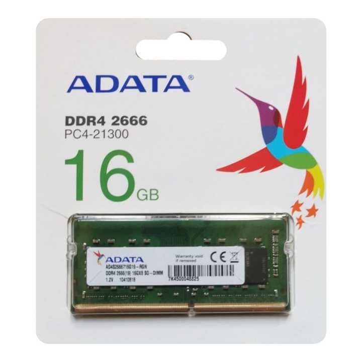 Memory Adata 16gb 2666mhz Adata DDR4, 16GB 2666MHz Notebook RAM
