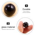 Cluellp-10 Pcs Marbles 16mm glass marbles Knicker glass balls decoration color nuggets toy black. 