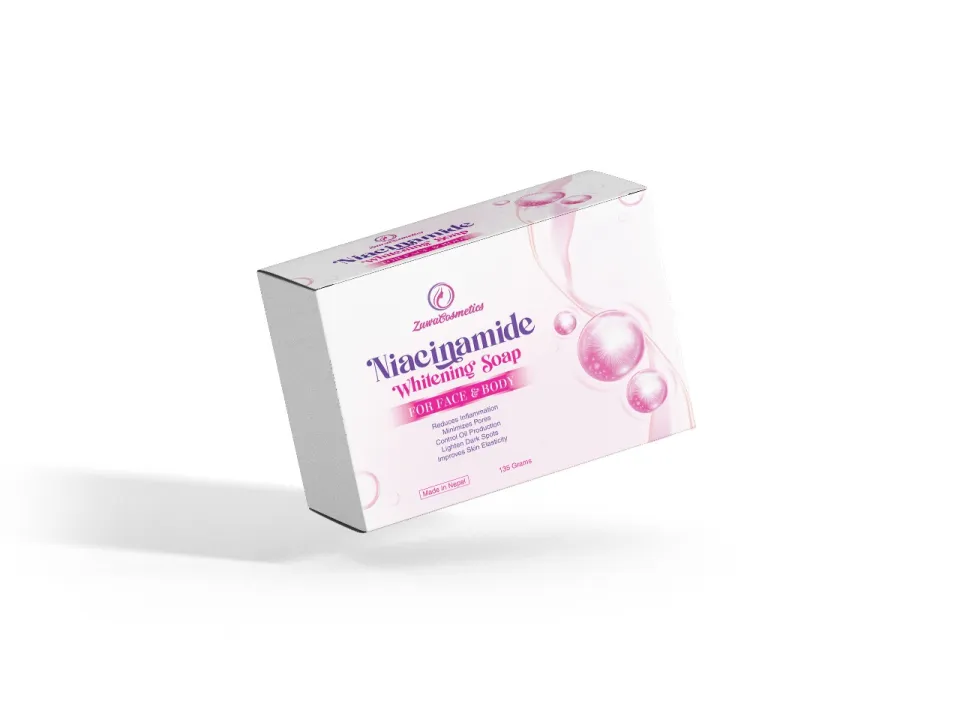Zuwa Cosmetics Niacinamide Whiiteningg Soap For Radiant Spotless Glowing  Skin Reduces Inflamation Minimizes Pores Controls Oil And Ligghten Dark  Spots Made In Nepal 135gm | Daraz.com.np