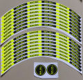 Bajaj Racing Reflective Vinyl Rim Stickers For Motorcycles / Suitable For All Bikes / 16 Pcs Sticker For Both Wheels (8mm Width). 