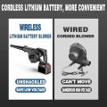 Handheld 2 In1 Electric Air Blower 1400W Power 688Vf Battery Blowing Dust Collector Blowing Suction Dust Collecting Cordless Vacuum Cleaner Garage Use. 