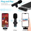 MAK Wireless Lapel Microphone for YouTube, Vlogging, Recording for Android/iPhone/Laptop Microphone. 