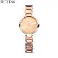 Titan Raga Viva Rose Gold Dial Analog Watch For Women- 2608Wm01. 