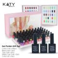 Katy Beauty 63pc Nail Art Gel Polish Set 60 Colors 3pcs Functional Gel, Top Coat, Base Coat and Matte Coat With Color Catalogue. 
