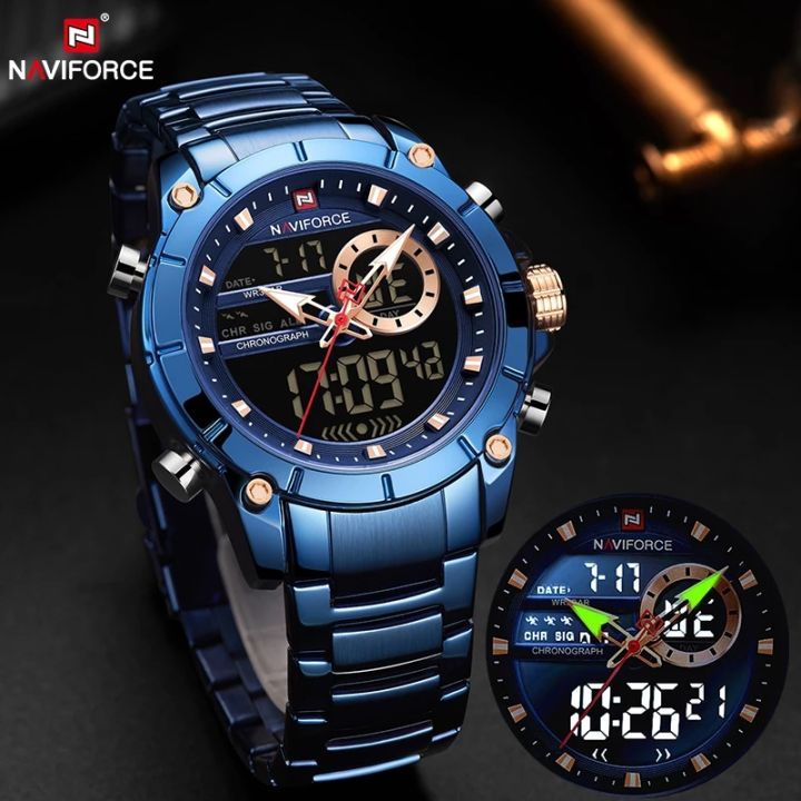 Naviforce blue watch best sale