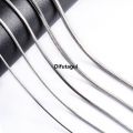 Difutagui 0.9/1.2/1.5/2/2.4mm Stainless Steel Square Snake Chain Special Necklace Silver Color For Men Women's Fashion Jewelry. 