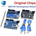 UNO R3 Official Box ATMEGA16U2 / UNO+WiFi R3 Original ATMEGA328P Chip CH340G For Arduino UNO R3 Development Board WeMos ESP8266. 