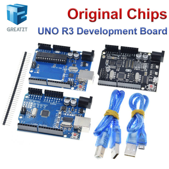 UNO R3 Official Box ATMEGA16U2 / UNO+WiFi R3 Original ATMEGA328P Chip CH340G For Arduino UNO R3 Development Board WeMos ESP8266