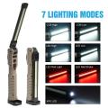 Luxury Portable Fold LED Flashlight Strong Magnet COB Working Light Type C Rechargeable Emergency Floodlight Outdoor Camping Lantern. 