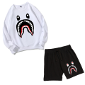 Bape Shark Summer Sweatshirt and Short Combo Unisex Set. 