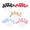 10PCS 3D Heart Shape Cake Topper Gold Silver Pink Blue Ball Happy Birthday DIY Cupcake Flag Christmas Wedding Party Decoration LINGLE. 