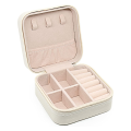 Portable Jewelry Storage Box Travel Organizer Case Leather Storage Earrings Necklace Ring Jewelry Organizer Display C. 