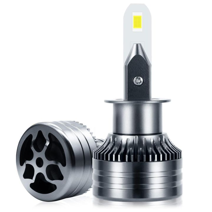2PCS H1 LED Headlight Bulbs IP68 Waterproof Car LED Headlight Bulbs 6000K 30W 3100LM Bright LED Headlights