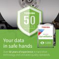 TOSHIBA Surveillance HDD S300 Surveillance Hard Drives 2TB | 4TB support up to 32 high Resolution Cameras  Compatible with DVR, NVR, Video Servers and Video Management Systems. 