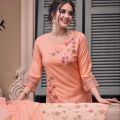NS Fashion Women's Party Wear Kurta Set Embroidered Anarkali Suit with Dupatta Size 35 Inches. 