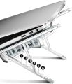 Laptop Stand with Cooling Fans, Aluminum Foldable and Portable Notebook Ventilated Cooling Stand Holder. 
