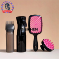 DISICHEN Comb set Silicone Scalp Massage Comb 4-piceDetangling Hair Brush Hairdressing Hair Dye Applicator Bottle Salon Styling Tools New style. 