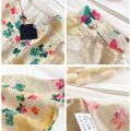 HOT Babydoll Shirt Women's Top Korean Style Loose Sweet Floral Mid-Sleeve Blouse. 
