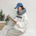 Soft Camel Hump Design Travel Neck Pillow U-Shaped Embroidered Neck Cushion PP Cotton Healthcare Airplane Car Pillow For Office Naps and Travel. 