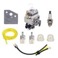 OUMERY 3X Carburetor Gasket Spark Plug Fuel Pipe Assembly for GX25 GX35 GX 25 35 HHT35 HHT35S FG110 Lawn Mower Engine. 