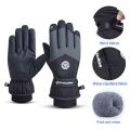 Waterproof Fleece Winter Touch Screen PU Leather Snow Gloves Riding Gloves Ski Gloves. 