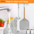Wenefang 12-inch Non-stick Pizza Shovel Metal Pizza Peel with Wooden Handle Hot Selling Pastry and Pizza Accessories for Kitchen Baked Home Gadgets. 