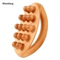 Wenefang 14 Beads Handheld Gua Sha Massage Brush Natural Wood Waist Leg Body Meridian Scraping SPA Therapy Anti Cellulite Relaxation Tool. 
