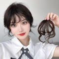 Fashion Fake Air Bangs Hair Extension Comic Style Fringe Natural Fuffy Clip Curly In Front Fringe Hair Extension Wig Piece YULING. 
