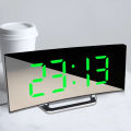 7 Inch Digital Alarm Clock Curved Dimmable Led Electronic Digital Desktop Clock Large Number Table Clock. 