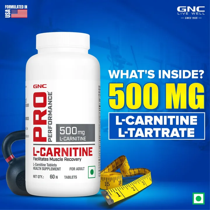 GNC%20L-Carnitine%20500mg-%2060%20Tablets%20With%20Burns%20Fat%20For%20Instant%20Energy%20&%20Extreme%20Performance%20-%20Image%203