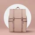 MAH SIRO PU Leather Waterproof Travel Backpack With 14-Inch Laptop Compartment For Unisex. 