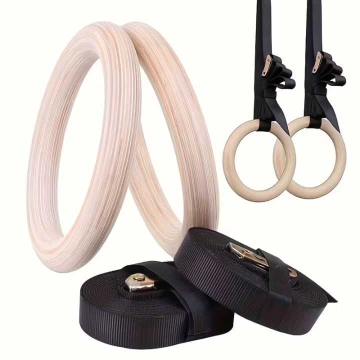 Spn'S%20Gymnastic%20Wooden%20Rings%20with%20Heavy%20Duty%20Adjustable%20Strap%20%7C%20Roman%20Rings%20Perfect%20for%20Calisthenics%20Competition%20and%20Conditioning%20Training%20-%20Image%203