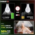 EVEREADY GIVE ME RED Instacharge Emergency LED 9W Bulb | Instant Charging in 4 Hours | 14 Hours Backup | Two Dimming Modes | "२ वर्षको वारेन्टी"50% More Light Output | CCT 6500K | CRI >80 | 4kV Surge Protection. 
