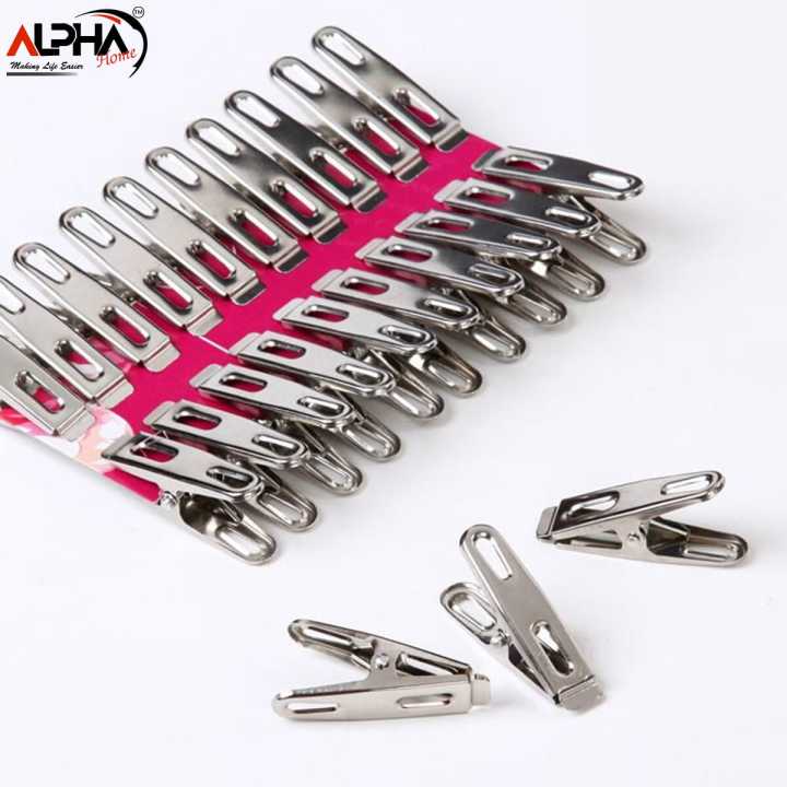 Stainless Steel Clothes Pegs Metal Clip For Coat Pants Laundry Drying Hanger Rack Folder Washing Accessories
