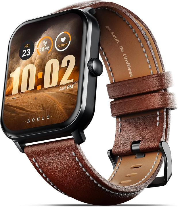 GOBOULT (formerly Boult) Drift+ 1.85" ,BT Calling, 500Nits Brightness, 150+ Watchfaces Smartwatch
